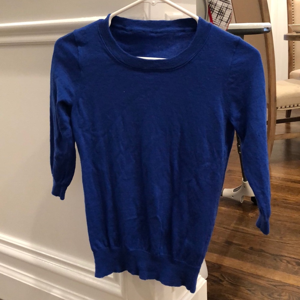 Blue knit shirt